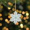 Frosted Snowflake Cookie Christmas Ornament - 3.75" - White and Green